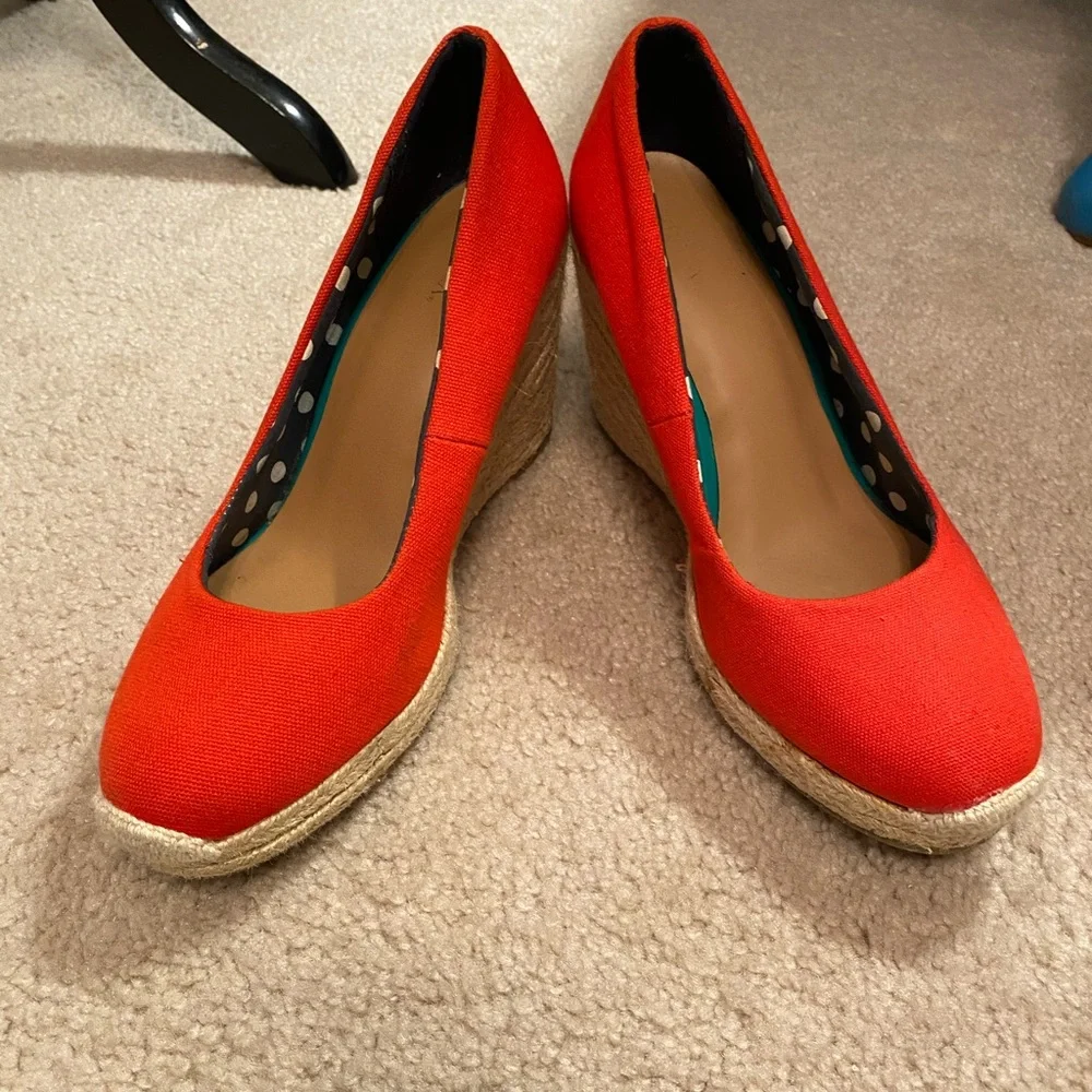 Merona Red Espadrille Wedge Flats
